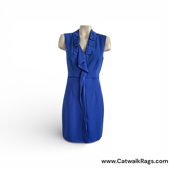 TAHARI LAGOON BLUE LILLY SPRING SUMMER DRESS US SZ 4 NWT - Picture 7 of 7